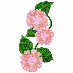 Flowers And Tree Embroidery Design 5